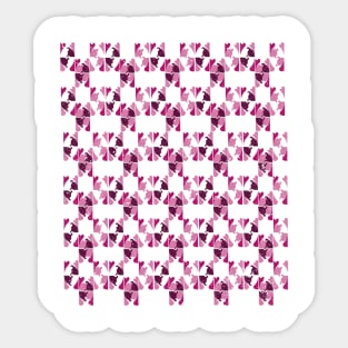 colorful pink shapes seamless pattern Sticker